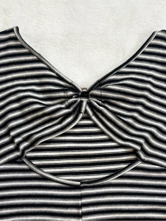 FREE PEOPLE WE THE FREE FP Frenchie Striped T Shirt Mini Dress Small Cotton - Picture 9 of 11